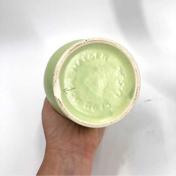 Vintage Royal Haeger Vases Pair Two Light Green Matte Genie Bud Vase MCM 9 Inch - Picture 6 of 7